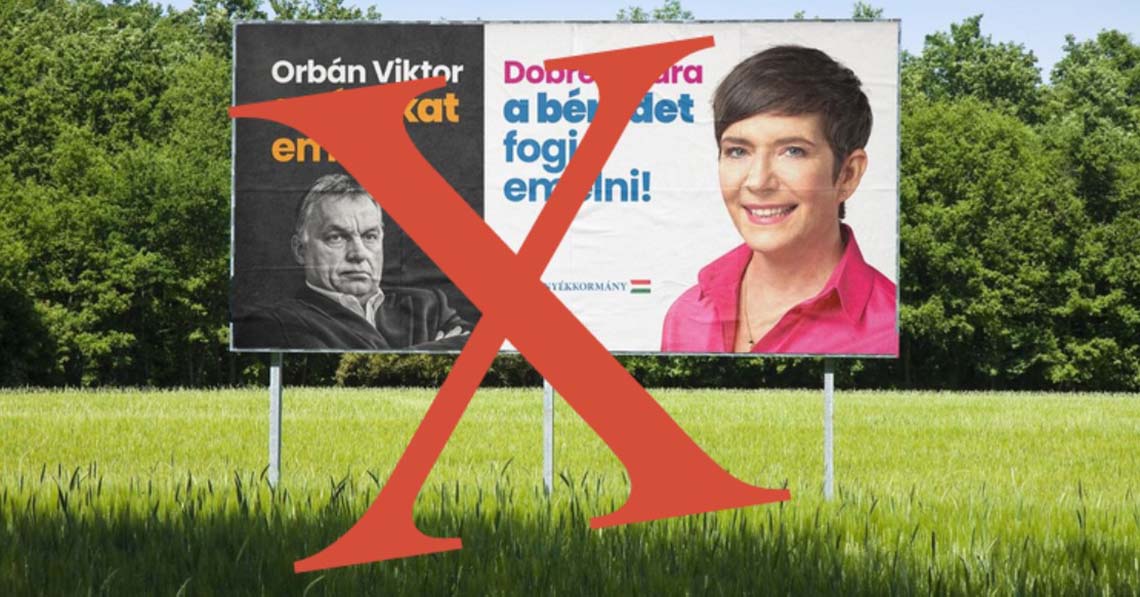 Tiltsák be a politikai plakátokat, amikor nincs választás!