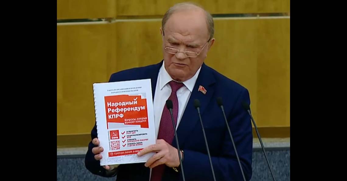 Zjuganov: ne engedjük Oroszországot belülről szétverni!