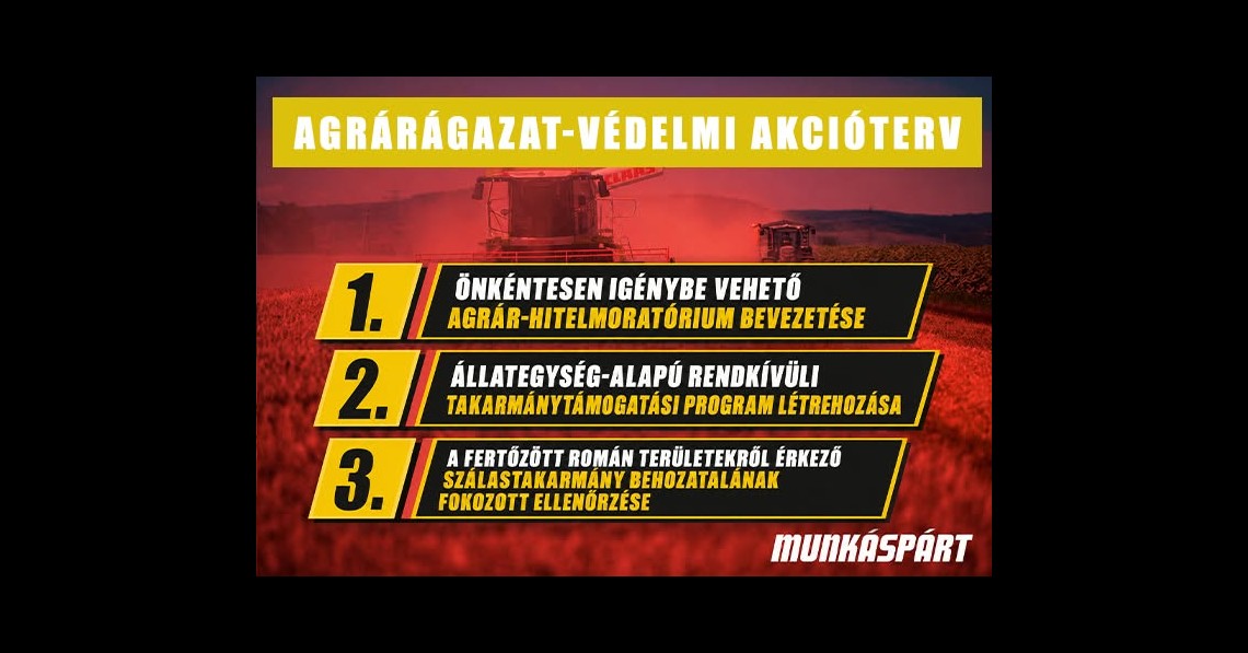 Munkáspárt: mentsük meg az élelmiszergazdaságot!